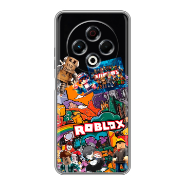 Силиконовый чехол на Tecno Spark 30 4G с принтом Roblox Роблокс