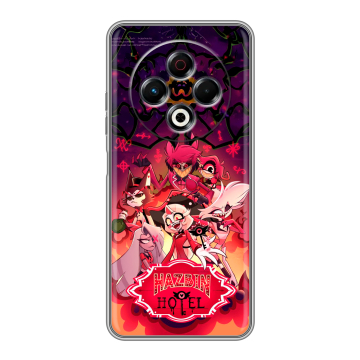 Силиконовый чехол на Tecno Spark 30 4G с принтом Hazbin Hotel Отель Хазбин
