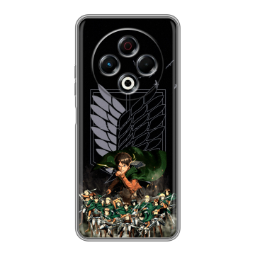 Силиконовый чехол на Tecno Spark 30 4G с принтом Атака титанов