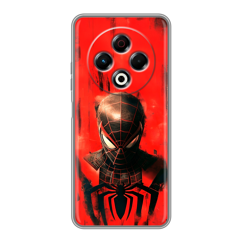 Силиконовый чехол на Tecno Spark 30 4G с принтом человек паук spiderman Силиконовый чехол на Tecno Spark 30 4G с принтом человек паук spiderman