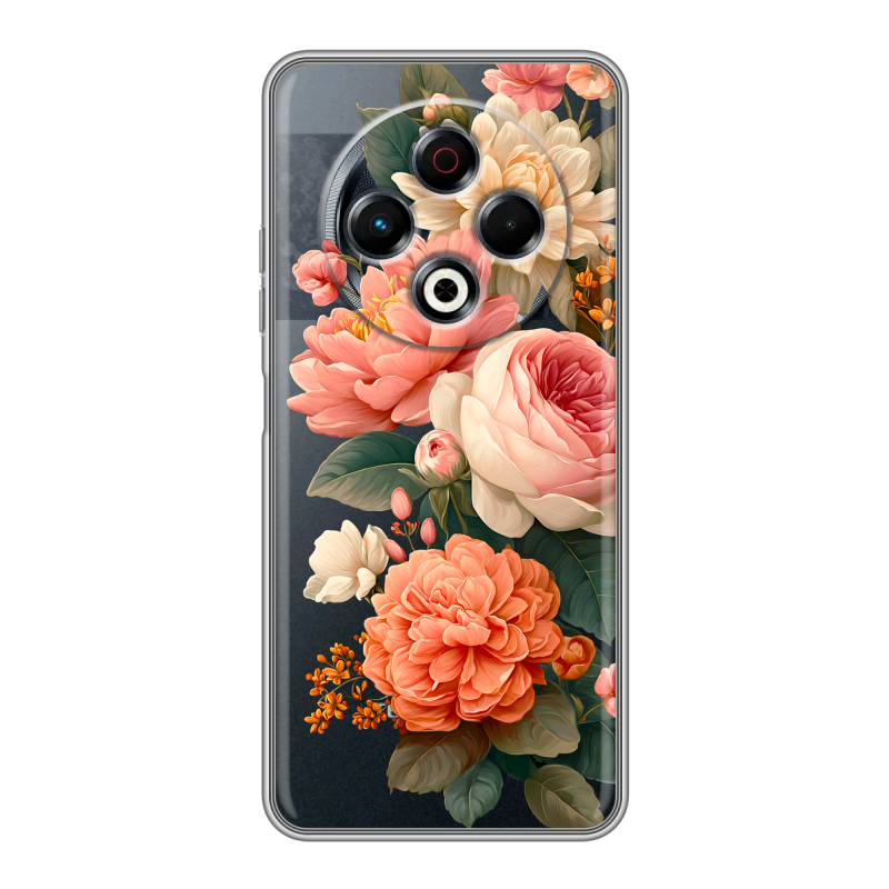 Силиконовый чехол на Tecno Spark 30 4G с принтом цветы Силиконовый чехол на Tecno Spark 30 4G с принтом цветы