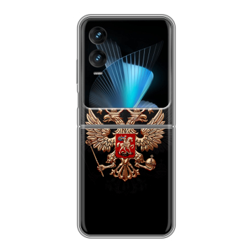 Пластиковый чехол на Infinix Zero Flip с принтом Герб России Пластиковый чехол на Infinix Zero Flip с принтом Герб России