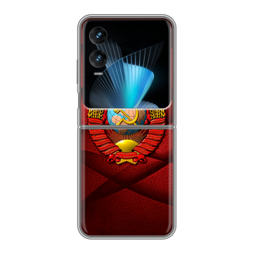 Пластиковый чехол на Infinix Zero Flip с принтом Герб СССР Пластиковый чехол на Infinix Zero Flip с принтом Герб СССР
