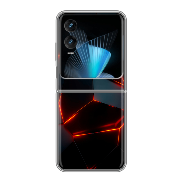 Пластиковый чехол на Infinix Zero Flip с принтом Яркие абстракции Пластиковый чехол на Infinix Zero Flip с принтом Яркие абстракции