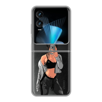 Пластиковый чехол на Infinix Zero Flip с принтом Женские принты Пластиковый чехол на Infinix Zero Flip с принтом Женские принты