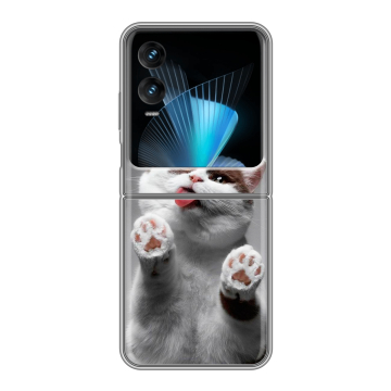 Пластиковый чехол на Infinix Zero Flip с принтом Коты Пластиковый чехол на Infinix Zero Flip с принтом Коты