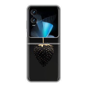 Пластиковый чехол на Infinix Zero Flip с принтом Черная клубника Пластиковый чехол на Infinix Zero Flip с принтом Черная клубника