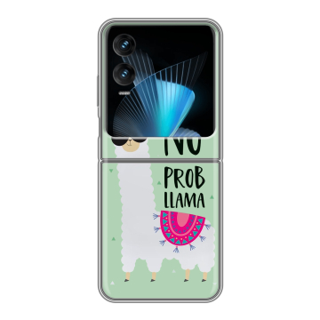 Пластиковый чехол на Infinix Zero Flip с принтом Лама Пластиковый чехол на Infinix Zero Flip с принтом Лама