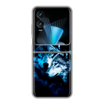 Пластиковый чехол на Infinix Zero Flip с принтом Волки Пластиковый чехол на Infinix Zero Flip с принтом Волки