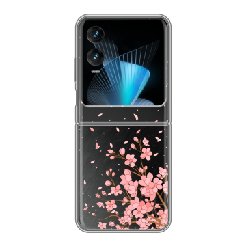 Пластиковый чехол на Infinix Zero Flip с принтом Ветка сакуры