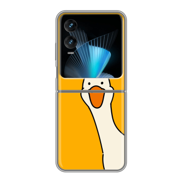 Пластиковый чехол на Infinix Zero Flip с принтом Утка Пластиковый чехол на Infinix Zero Flip с принтом Утка