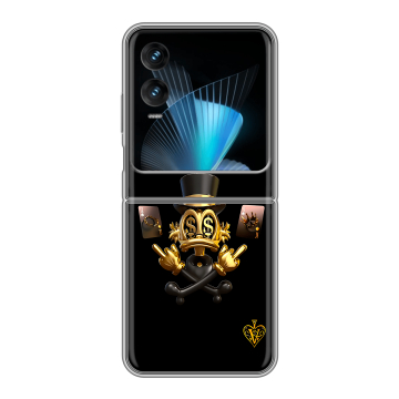 Пластиковый чехол на Infinix Zero Flip с принтом Золотой скрудж макдак Пластиковый чехол на Infinix Zero Flip с принтом Золотой скрудж макдак