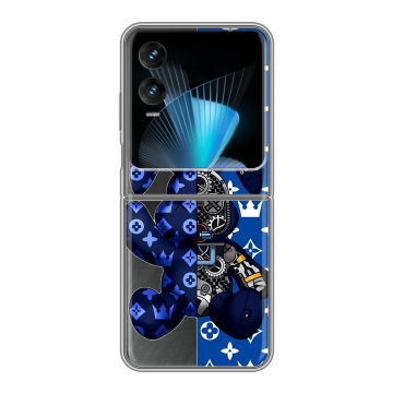 Пластиковый чехол на Infinix Zero Flip с принтом Луи робот