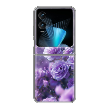 Пластиковый чехол на Infinix Zero Flip с принтом Розы цветы