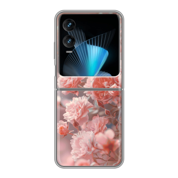 Пластиковый чехол на Infinix Zero Flip с принтом Розовые розы