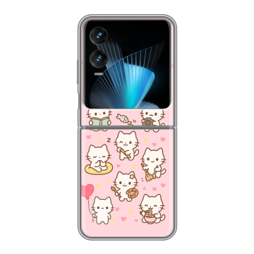 Пластиковый чехол на Infinix Zero Flip с принтом Hello Kitty Хелоу Кити