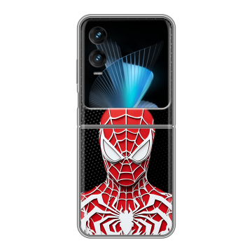 Пластиковый чехол на Infinix Zero Flip с принтом человек паук spiderman Пластиковый чехол на Infinix Zero Flip с принтом человек паук spiderman