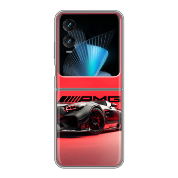 Пластиковый чехол на Infinix Zero Flip с принтом Мерседес Mercedes AMG Пластиковый чехол на Infinix Zero Flip с принтом Мерседес Mercedes AMG
