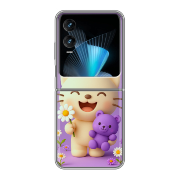 Пластиковый чехол на Infinix Zero Flip с принтом для девочек