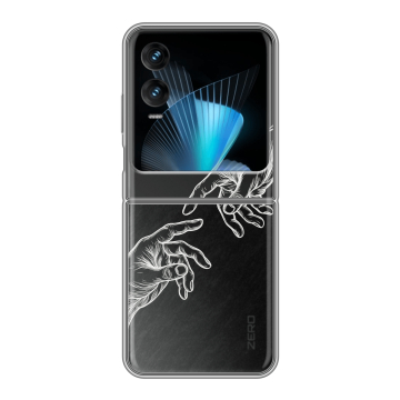 Пластиковый чехол на Infinix Zero Flip с принтом Сотворение мира Пластиковый чехол на Infinix Zero Flip с принтом Сотворение мира
