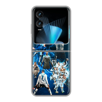 Пластиковый чехол на Infinix Zero Flip с принтом Реал Роналдо