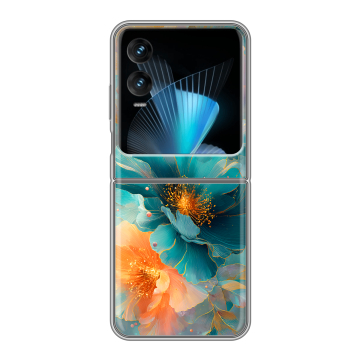 Пластиковый чехол на Infinix Zero Flip с принтом Цветы Пластиковый чехол на Infinix Zero Flip с принтом Цветы