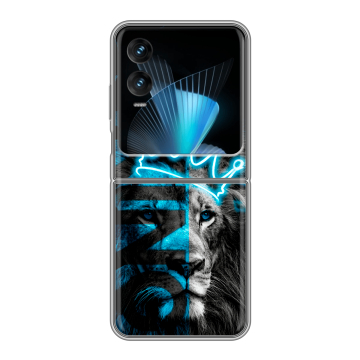 Пластиковый чехол на Infinix Zero Flip с принтом Король лев Пластиковый чехол на Infinix Zero Flip с принтом Король лев