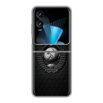 Пластиковый чехол на Infinix Zero Flip с принтом Герб Флаг СССР Пластиковый чехол на Infinix Zero Flip с принтом Герб Флаг СССР