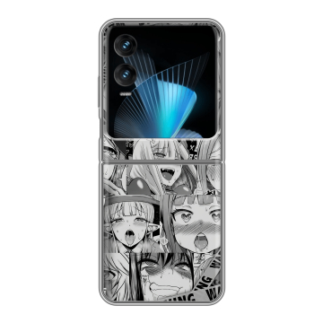 Пластиковый чехол на Infinix Zero Flip с принтом Ahegao Ахегао Аниме Пластиковый чехол на Infinix Zero Flip с принтом Ahegao Ахегао Аниме