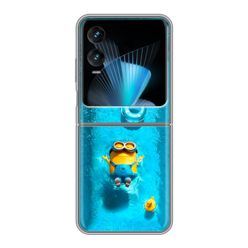 Пластиковый чехол на Infinix Zero Flip с принтом Миньоны