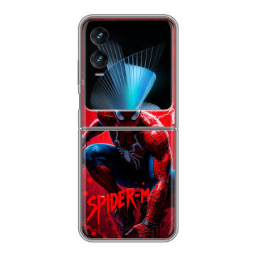 Пластиковый чехол на Infinix Zero Flip с принтом Spiderman Человек паук