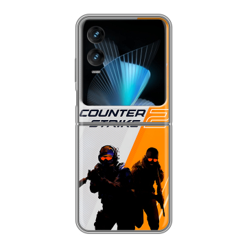 Пластиковый чехол на Infinix Zero Flip с принтом Counter Strike