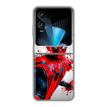 Пластиковый чехол на Infinix Zero Flip с принтом Spiderman Человек паук