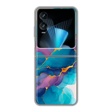 Пластиковый чехол на Infinix Zero Flip с принтом Мрамор блестки Пластиковый чехол на Infinix Zero Flip с принтом Мрамор блестки