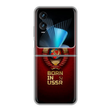 Пластиковый чехол на Infinix Zero Flip с принтом Флаг Герб СССР Пластиковый чехол на Infinix Zero Flip с принтом Флаг Герб СССР