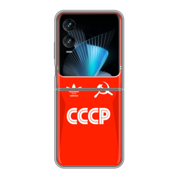 Пластиковый чехол на Infinix Zero Flip с принтом Флаг Герб СССР Пластиковый чехол на Infinix Zero Flip с принтом Флаг Герб СССР