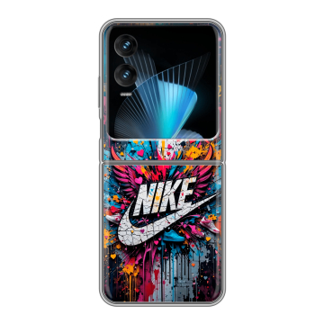 Пластиковый чехол на Infinix Zero Flip с принтом Nike Найк Пластиковый чехол на Infinix Zero Flip с принтом Nike Найк