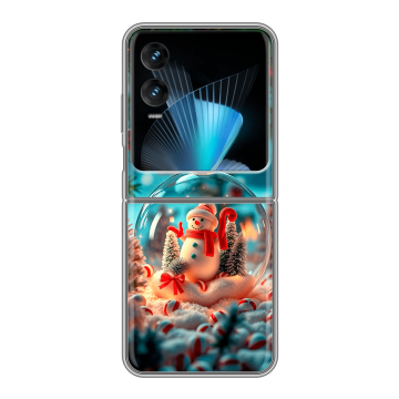 Пластиковый чехол на Infinix Zero Flip с принтом Новый год Пластиковый чехол на Infinix Zero Flip с принтом Новый год