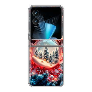 Пластиковый чехол на Infinix Zero Flip с принтом Новый год Пластиковый чехол на Infinix Zero Flip с принтом Новый год