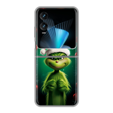 Пластиковый чехол на Infinix Zero Flip с принтом Гринч Новый год Рождество Пластиковый чехол на Infinix Zero Flip с принтом Гринч Новый год Рождество