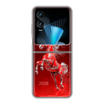 Пластиковый чехол на Infinix Zero Flip с принтом Новый год Пластиковый чехол на Infinix Zero Flip с принтом Новый год