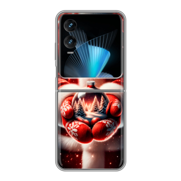 Пластиковый чехол на Infinix Zero Flip с принтом Новый год Пластиковый чехол на Infinix Zero Flip с принтом Новый год