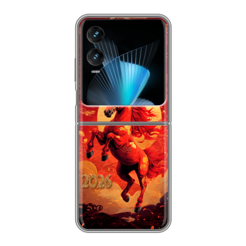 Пластиковый чехол на Infinix Zero Flip с принтом Новый год Пластиковый чехол на Infinix Zero Flip с принтом Новый год