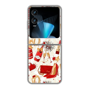 Пластиковый чехол на Infinix Zero Flip с принтом Новый год Пластиковый чехол на Infinix Zero Flip с принтом Новый год