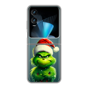 Пластиковый чехол на Infinix Zero Flip с принтом Новый год
