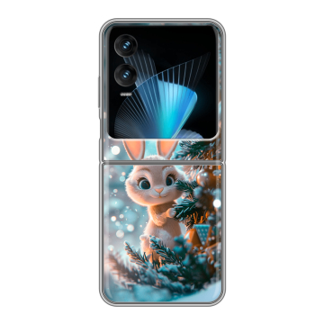 Пластиковый чехол на Infinix Zero Flip с принтом Новый год