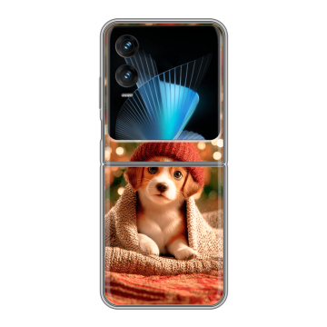 Пластиковый чехол на Infinix Zero Flip с принтом Новый год