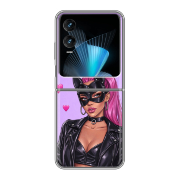 Пластиковый чехол на Infinix Zero Flip с принтом женский Пластиковый чехол на Infinix Zero Flip с принтом женский