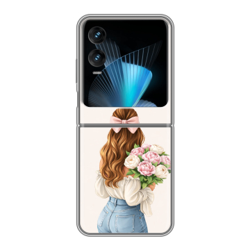 Пластиковый чехол на Infinix Zero Flip с принтом женский