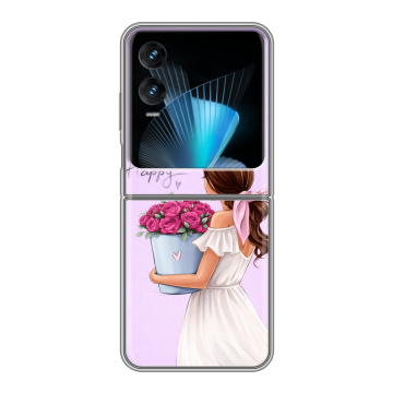 Пластиковый чехол на Infinix Zero Flip с принтом женский